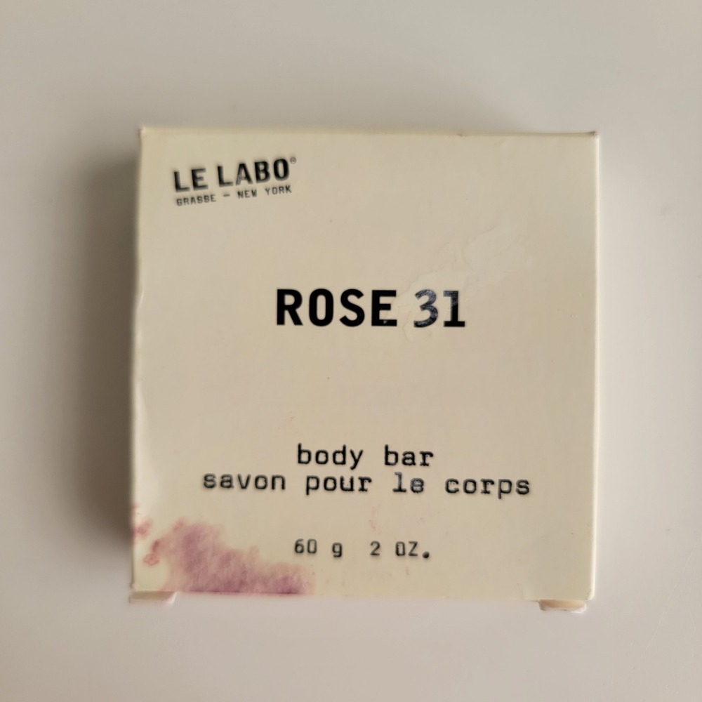 Le Labo Rose 31 Body Bar Soap 2oz 60g Fairmont Hotel Amenity NEW Stained Box